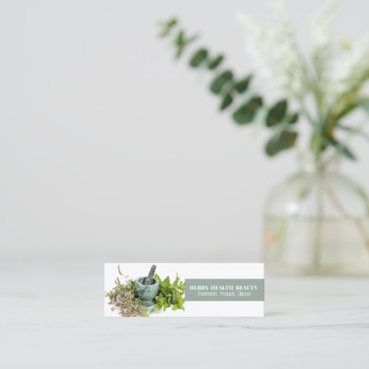 ハーブスヘルス美しい-価格ラベル、名刺 スキニー名刺 (スタンド正面)