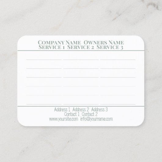 ハーブスヘルス美しい-名刺 名刺 (裏面)