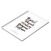 ハーブズブラシタイポグラフィ手帳 ノートブック (左側)