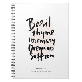 ハーブズブラシタイポグラフィ手帳 ノートブック