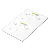 ハーブズレモン植物並みのレシピページ ノートパッド (アングル)