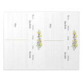 ハーブズレモン植物並みのレシピページ ノートパッド (正面)