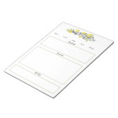 ハーブズレモン植物性の無地レシピページ ノートパッド (アングル)