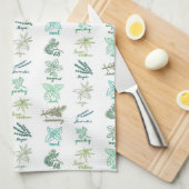 ハーブタオル キッチンタオル (四つ折り)