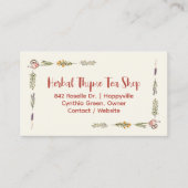 ハーブティーティーティーポット植物学 名刺 (正面)