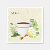 ハーブティーレモンラベンダーフローラ |ありがとうございます スタンダードカクテルナプキン (正面)