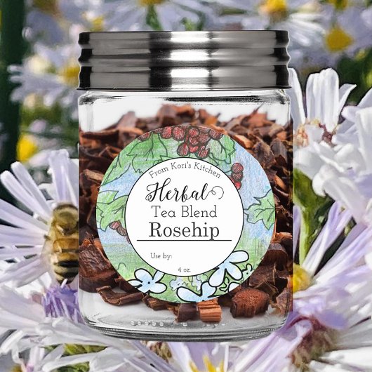 ハーブティー空白のブレンドラベルカスタム薬局 ラウンドシール