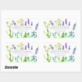 ハーブティー配合ラベンダーカモミール製品ラベル 長方形シール (シート)