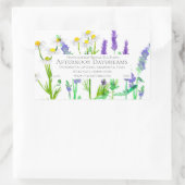 ハーブティー配合ラベンダーカモミール製品ラベル 長方形シール (バッグ)