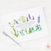 ハーブティー配合ラベンダーカモミール製品ラベル 長方形シール (封筒)