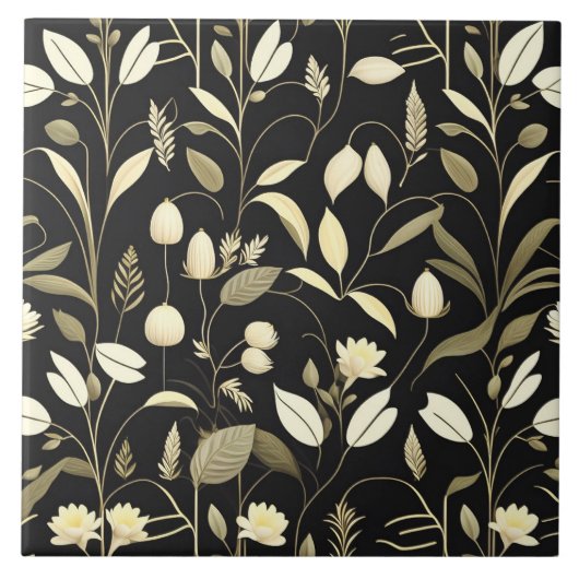 ハーブデザインセラミックタイル タイル (正面)