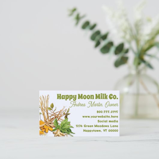 ハーブデザイン名刺 名刺 (スタンド正面)