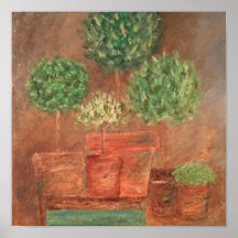 ハーブトピアリーエバーグリーンアートプリントポスター