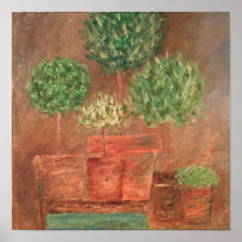 ハーブトピアリーエバーグリーンアートプリントポスター ポスター