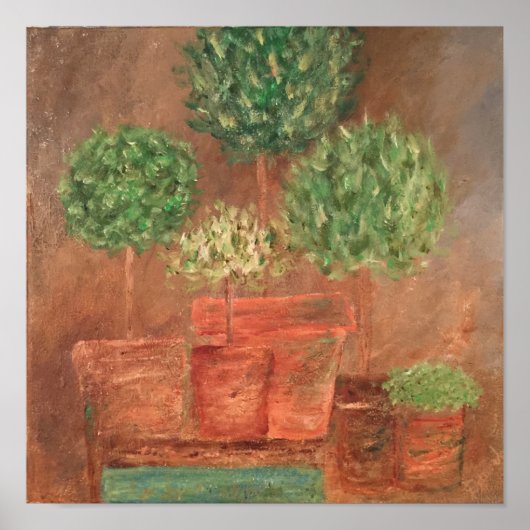 ハーブトピアリーエバーグリーンアートプリントポスター ポスター (正面)