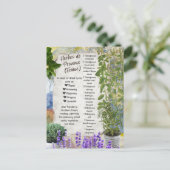 ハーブドプロヴァンススパイスミックスレシピ フランスの ポストカード (スタンド正面)