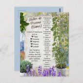 ハーブドプロヴァンススパイスミックスレシピ フランスの ポストカード (正面/裏面)