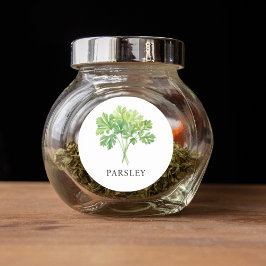 ハーブパセリ水彩 ラウンドシール