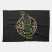 ハーブパーソナライズされたスピリットリキュールラベルをアブサン キッチンタオル (横)