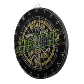 ハーブパーソナライズされたスピリットリキュールラベルをアブサン ダーツボード (正面右)