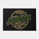 ハーブパーソナライズされたスピリットリキュールラベルをアブサン ドアマット (正面)