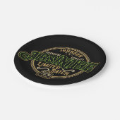 ハーブパーソナライズされたスピリットリキュールラベルをアブサン ペーパープレート (アングル)