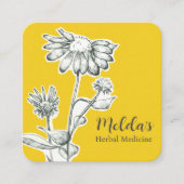 ハーブビジネスエキナセアコンフォア植物カスタム スクエア名刺 (正面)