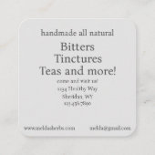 ハーブビジネスエキナセアコンフォア植物カスタム スクエア名刺 (裏面)