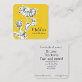 ハーブビジネスエキナセアコンフォア植物カスタム スクエア名刺 (正面/裏面)