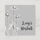 ハーブビジネスカモミール茶せっけん塩 スクエア名刺 (正面)