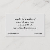 ハーブビジネスカモミール茶ナチュラルブレンド 名刺 (裏面)