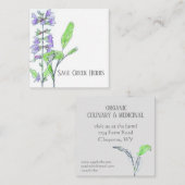 ハーブビジネスセージ農薬用調理器具 スクエア名刺 (正面/裏面)