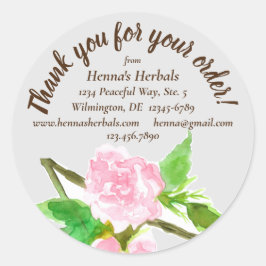 ハーブファームご注文ありがとうございます ラウンドシール