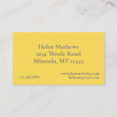 ハーブファームエキナセア薬用料理 名刺 (裏面)