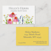 ハーブファームエキナセア薬用料理 名刺 (正面/裏面)