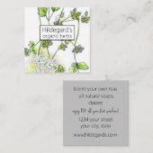 ハーブファームコリアンダー植物クーポン名刺 スクエア名刺 (正面/裏面)