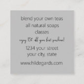 ハーブファームコリアンダー植物クーポン名刺 スクエア名刺 (裏面)