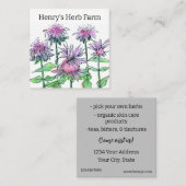 ハーブファームビーバーム薬草ビジネスカード スクエア名刺 (正面/裏面)