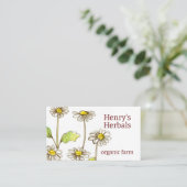 ハーブファームフェバー数薬草ビジネスカード 名刺 (スタンド正面)