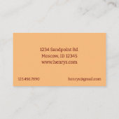 ハーブファームフェバー数薬草ビジネスカード 名刺 (裏面)