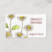 ハーブファームフェバー数薬草ビジネスカード 名刺 (正面)