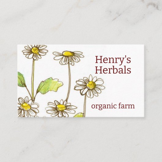 ハーブファームフェバー数薬草ビジネスカード 名刺 (正面)