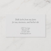 ハーブファーム薬草イラストレーション 名刺 (裏面)