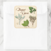 ハーブブーケスティッカー スクエアシール (バッグ)