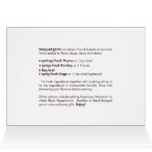 ハーブブーケレシピグリーティングカード (内部横(上))