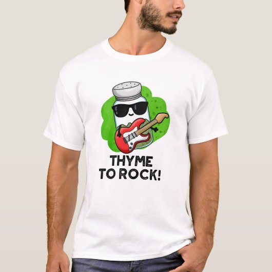 ハーブプンおもしろいを揺らすタイム Tシャツ (正面)