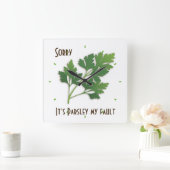 ハーブプン、悪いわパセリ私の断層時計 スクエア壁時計 (ホーム)