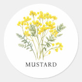 ハーブマスタードウォーター色 ラウンドシール (正面)