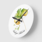 ハーブライフ：イチョウのカスタマイズ可能 ラウンド壁時計 (傾斜)