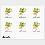 ハーブライフ:イチョウ葉のカスタマイズ可能 スクエアシール (シート)